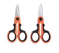 2 Pcs Electrician Scissors Multi-Purpose Cutting Electrician Tools Stainless Steel Serrated Electrician Shears for Cut Electrical Wire Iron Wires Meat Poultry Chicken