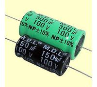 2 pcs. Electrodeless frequency dividing electrolytic capacitor bipolar axial 100V 13x27mm