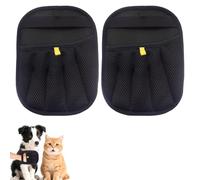 2 Pcs Electrostatic Pet Hair Removal Gloves,Double Sided Pet Hair Remover Gloves,Pet Hair Remover Mitts,Pet Grooming Gloves for Pets, Bed Sheets,Sofas and Clothes