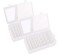 2 Pcs Embroidery Thread Organizer 42 Spool Transparent Sewing Thread Storage Box 9.3x5.4x2.6 In Flip-up Empty Portable PP Thread Holder For Spools Of Thread Thread Holder Thread Spool Holder Sewing