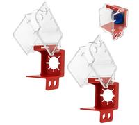 2 Pcs Emergency Stop Button Cover Transparent Plastic Push Button Cover Emergency Stop Protection Covers Stable Switch Protector for Equipment Maintenance Hazardous Area