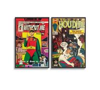 2 PCS Emi-nem Comic Book Art Poster for Room Aesthetic Canvas Wall Art Bedroom Decor Posters 16x24inch(40x60cm)