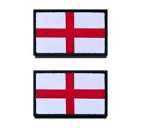 2 PCS England Patch United Kingdom British Union UK England English Patch Hook and Loop Embroidered National Emblem Patch for Clothes Jersey Backpack Caps Travel Tactical