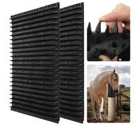 2 PCS Equine Scratchers, Horse Bovine Itch Relief Post Pad, Animal Scratching Massage Brush, Soft Nylon