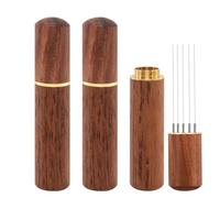 2 Pcs Espresso Distribution Tool 5 Needles with Natural Rosewood Wood Handle and Base Espresso Coffee Stirrer for Espresso Enthusiast Accessories Home Kitchen Cafe