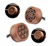 2 Pcs Essential Oil Diffusers, Portable Locket Car Aroma Diffusers With Lava Stone Air Freshener (2 Charming Patterns)
