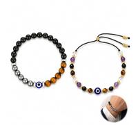 2 PCS Evil Eye Bracelet, Dainty Protection Bracelet for Women and Men