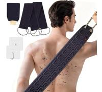 2 Pcs Exfoliating Back Scrubbers for Shower, 37 Inches Back Washer with Handles, Soft Shower Bath Scrub, Double-Side Use Body Exfoliating Washcloth Bath Tool for Women & Men to Scrub Your Body Deeply