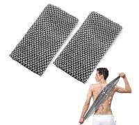 2 Pcs Exfoliating Towel, Exfoliating Shower Towel Long Exfoliating Cloth Antibacterial Exfoliating Shower Scrubber for Women Men Cleaning Lathering Dead Skin Removal Spa (Black)