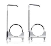 2 PCS Exhaust Hanger, 2.5 Inch Universal Clamp On Exhaust Hanger U Clamps Galvanized Clamp with Hangers Heavy Duty for Car Truck 2.5" Tail Pipe