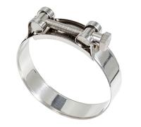 2 pcs Exhaust Hose Clamps 80-85mm T Bolt Hose Clip Stainless Steel Heavy Duty Tube Clamp Anti-Corrosion Quick Release Universal Fit for Cars Trucks Motorcycles Water Pipe Attachment Ship Industry