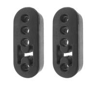 2 Pcs Exhaust Rubber 4 Holes Car Exhaust Hanger Black Exhaust Pipe Hanger for the Cars Silencer Most Cars Truck Van