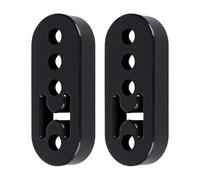 2 Pcs Exhaust Rubber Mount,Car Universal Hanger Pipe Bracket Hange Mounting Mounts Muffler Parts Vehicle Support Rear Rod New 4 Holes Heavy Silencer Exhaust Hangers,for Motorcycle Hangers (Black)