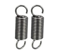 2 Pcs Extended Tension Spring 1 x 10 x 30 mm, Wire Diameter 1 mm, OD 10 mm, Free Length 30 mm, Spring Steel Dual Hook Tension Spring