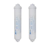 2 Pcs External In Line Water Filter ,Compatible For Samsung ,Compatible For LG ,,Compatible For Daewoo ,Compatible For Beko ,fridge 2-Inch OD X 10" Inline Coconut Carbon Filter 1/4" QC