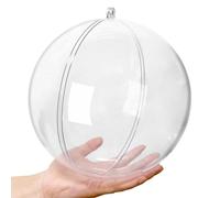 2 Pcs Extra Large Clear Ball Ornaments,7.8 inches Fillable Christmas Balls,Clear Plastic Fillable Ornaments Ball,Separate Transparent Christmas Balls for DIY Crafts Christmas Wedding Party Decor