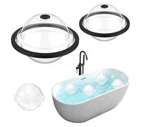 2 Pcs Extra Large Ice Cube Ball Moulds for ICES Bath, Reusable Sphere Shaped Ice Ball Maker Makes 9.8 Inch Big ICES Cube Tray Slow Melting for Collecting Picnic Freezer Drinks, Cooling Solution