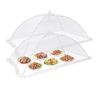 2 Pcs Extra Large Mesh Food Cover Tent(46"x20", 40"x24")Umbrella Food Screen Covers for Outside Pop-up Mesh Reusable and Collapsible Food Nets for Parties Picnics Outdoor BBQs…