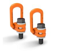 2 Pcs Eye Bolt M8 x11 Max Load 0.3 Tons Metric Thread Universal Swivel Hoist Rings 360°Rotation Made of Alloy Steel, Tensile Strength > 1080MPa