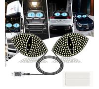 2 Pcs Eye Light,Devil Eye Light for Windshield,Led Devil Eyes Light for Cars,Devil's Expression Car Light,LED Demon Eye Light Front Back Windshield,Devil Eye Led Light for Car Back window (Ice Blue)