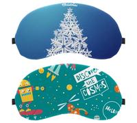 2 PCS Eye Mask, Discover The Cosmos Sleep Mask for Side Sleeper, Soft Sleeping Eye Mask for Women Men, Complete Light Blocking, Zero Pressure Night Blindfold