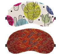 2 PCS Eye Mask for Side Sleeper, Sleeping Mask, Sleep Eye Mask, Animal Dragon Red Soft Eye Shade Cover for Travel, Nap, Plane, Light Blocking