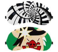 2 PCS Eye Mask, Funny Witch Pig Magic Sleep Mask for Side Sleeper, Soft Sleeping Eye Mask for Women Men, Complete Light Blocking, Zero Pressure Night Blindfold