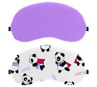 2 PCS Eye Mask Hand Drawn Superhero Panda Pattern, Sleep Mask for Side Sleeper, Soft Sleeping Eye Mask for Women Men, Complete Light Blocking, Zero Pressure Night Blindfold