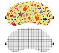 2 PCS Eye Mask, Plaid Various-Lines Sleep Mask for Side Sleeper, Soft Sleeping Eye Mask for Women Men, Complete Light Blocking, Zero Pressure Night Blindfold