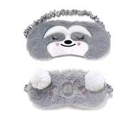 2 pcs Eye Mask Sleep Women Girls Kids Adult Child Soft Blindfold Elastic Strap Fluffy Breathable Eyeshade Animal Plush Cartoon Skin-Friendly Night Travel Sleeping Nap Meditation Blackout Anti-Allergy