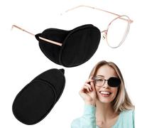 2 Pcs Eye Patches for Adults Kids Soft Glasses Eyepatch Left Right Lazy Eyes Bandage Blackout Cover for Amblyopia Strabismus After Cataract Women Men