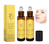 2 PCS Eye Roller for Dark Circles and Puffiness, Castor Oil Roller Ball, Lightens Fine Lines Around Eyes, Moisturizes and Soothes, Unisex, Suitable for Eye Area and Face (10ml)