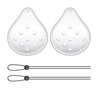 2 Pcs Eye Shield After Cataract Surgery, Clear Eye Patch, 9 Hole Plastic Ventilated Clear Eye Patches After Cataract Surgery Recovery, Adjustable Protective Eye Masks, Eye Care Accessories for Adults