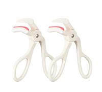 2 Pcs Eyelash Curler, Wide Angle Eyelash Curler, Detail Eyelashs Curlers, Eyelashs Curlers Combo Set, for Women, Girls (White)