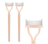 2 Pcs Eyelash Separator Tool Mascara Brushes Eyelash Comb Separator Definer Lash Comb for Combing, Separating Lashes - Cinnamon