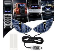 2 Pcs Eyes Light,Half-Devil's Eye Light Car Light,Devil Eyes Light for Windshield,Led Devil Eye Light for Car,LED Demon Eye Light Front Back Windshield,Devil Eye Led Light for Car Back window (Blue)