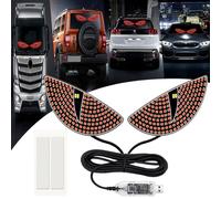 2 Pcs Eyes Light,Half-Devil's Eye Light Car Light,Devil Eyes Light for Windshield,Led Devil Eye Light for Cars,LED Demon Eye Light Front Back Windshield,Devil Eye Led Light for Car Back window (Red)