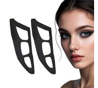 2 Pcs Eyetour Eyeshadow Tools, Professional Quick Eyeshadow Stencils, Reusable Eye Shadow Applicator Smooth Silicone Material Flawless Eyeliner Tool, for Women Beginners Make up Application Aid Tool