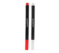 2 Pcs Fabric Marker Pens Permanent Colors for DIY Textile Clothes T-Shirt Shoes - Red & White