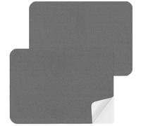 2 Pcs Fabric Repair Patch, Self-Adhesive Canvas Repair Patch 11x8 inch Waterproof Fabric Patches Linen Canvas Repair Kit for Sofas, Tents, Furniture, Awnings, Car Seats (Dark Gray)