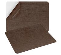 2 Pcs Fabric Repair Patch, Self-Adhesive Canvas Repair Patch 11x8 inch Waterproof Fabric Patches Linen Canvas Repair Kit for Sofas, Tents, Furniture, Awnings, Car Seats (Dark Brown)