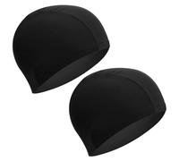 2 Pcs Fabric Swimming Cap, Comfortable and Non Slip High Elasticity Swimming Cap for Adults and Children
