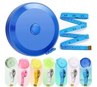 2 Pcs Fabric Tape Measure, 1 Retractable Tape Measure Sewing and 1 Soft Tape Measure Body(150cm/60in), Iedal for Fabric, Tailors, Clothes, Waist, Bra,Measuring Tape for Body Measurements (Blue)