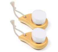 2 Pcs Face Cleansing Brush, Soft Bristle Manual Scrubber for Deep Pore Cleansing, Lymphatic Drainage, Exfoliation, Makeup Care, Ergonomic Handle, Suitable for Daily Skincare