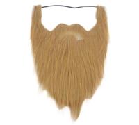 2 Pcs Fake Beards 17 In Long Halloween Ginger Goatee Fake Moustache with Elastic Band Brown Funny False Facial Hair Beard Wig For Men Halloween Costume Supplies Ginger Beard Beard Wig Fake Moustache