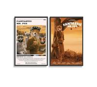 2 PCS Fantastic Mr Fox Movie Aesthetic Poster Wall Art Canvas Posters 16x24inch(40x60cm) Style-3