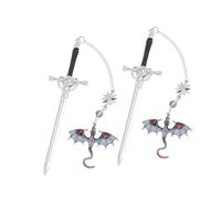 2 Pcs Fantasy Bookmarks Swords Page Marker Reading Bookmarks Metal Creative Page Marker Metal