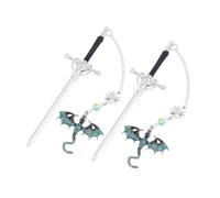 2 Pcs Fantasy Dragon Bookmarks Dragon Swords Page Marker Reading Bookmarks Metal Creative Page Marker Metal Reading Swords Book Markers