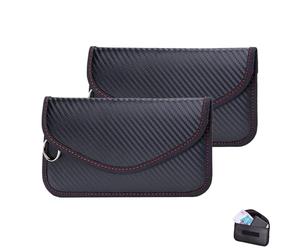 2 PCS Faraday Bag for Key Fob, Faraday Pouch for Phone, Signal Blocking Pouch for Car Keys, for Car’s Key Mobile Phone and Cards(Black)