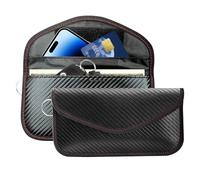 2 PCS Faraday Pouch For Phones And Car Keys,Faraday Bags For Car Security,Innovative Car Key Signal Blocker,Anti-Theft Car Key Holder For RFID,Car Safety Protector for Car's Keys,Mobile Phone and Card